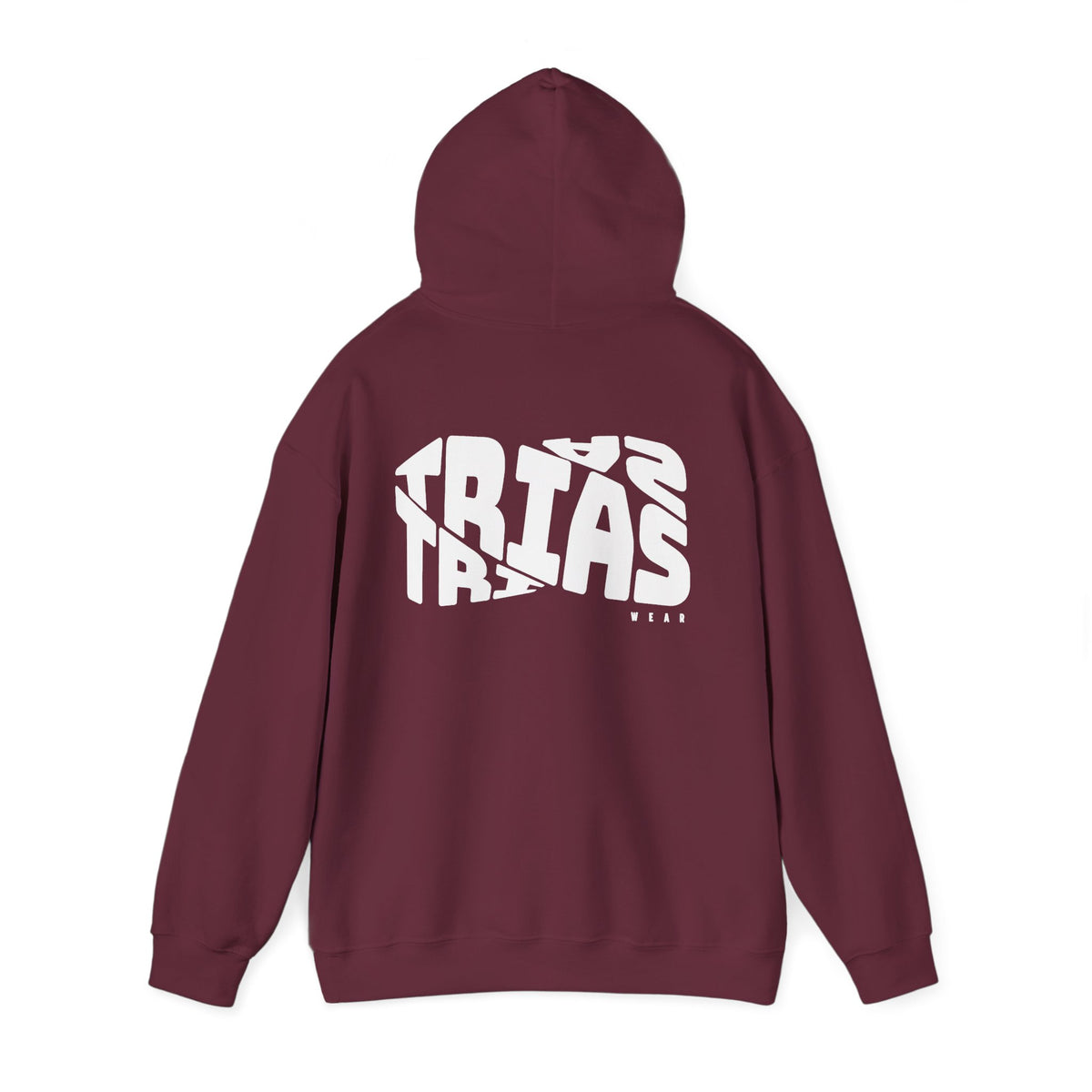 TRIAS Bold Back Graphic Hoodie – Maroon – Detail view 1