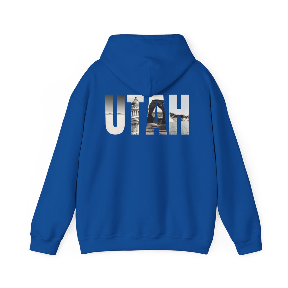 Utah Landscapes Hoodie – Royal – Back view