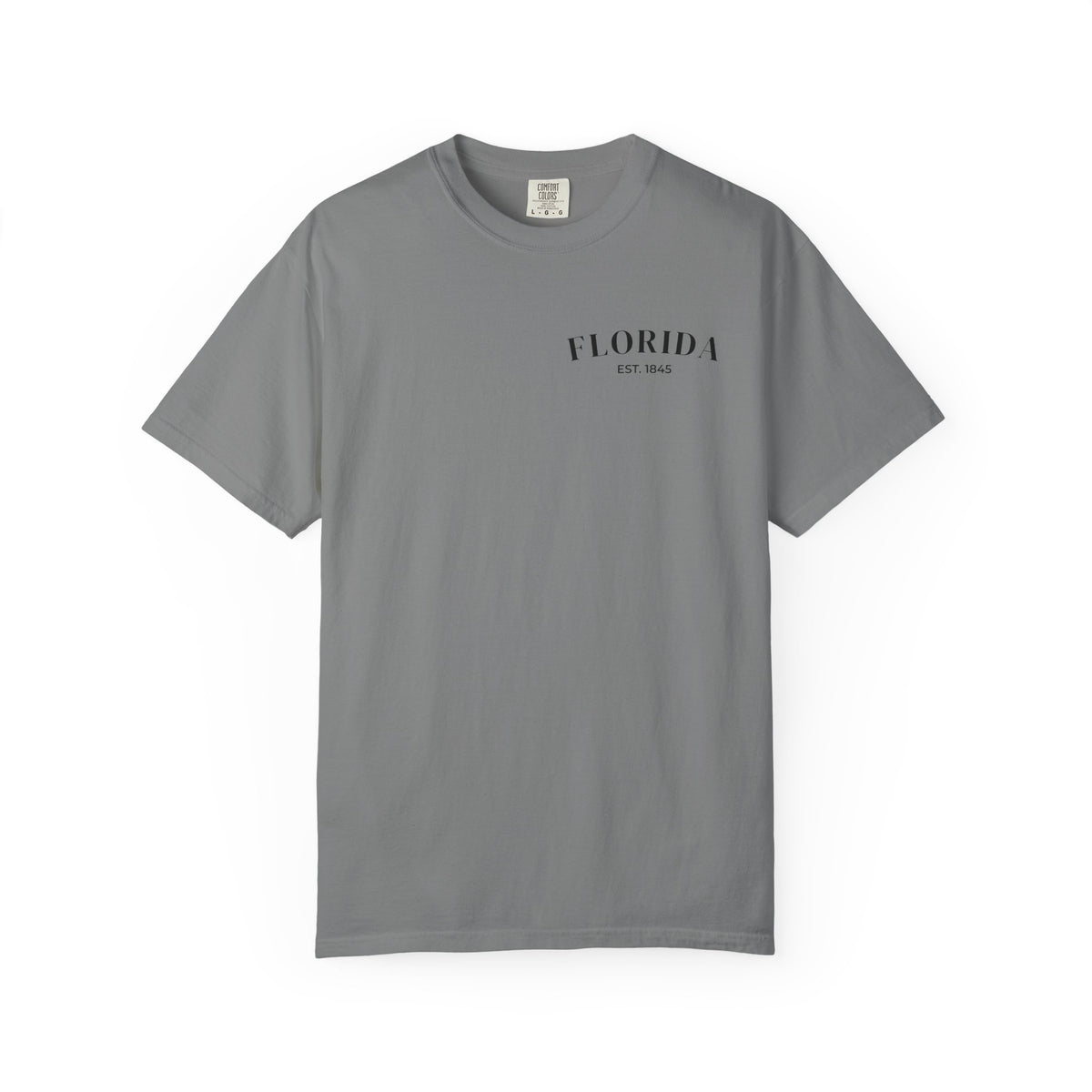 Miami Beach Sunset Tee – Grey – Front view