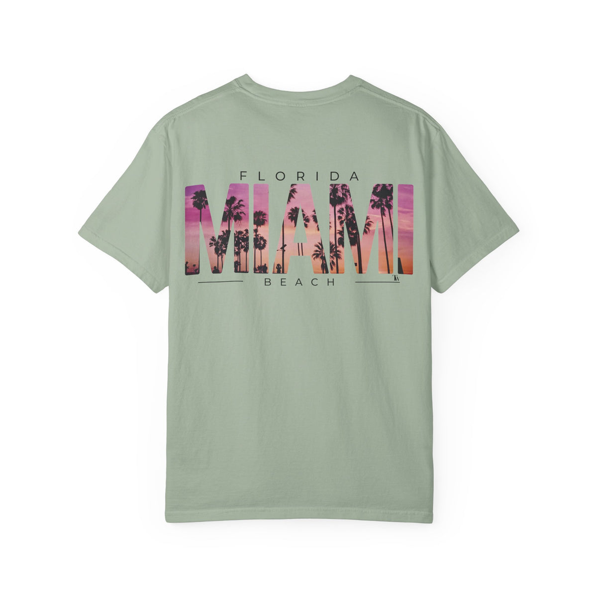 Miami Beach Sunset Tee – Bay – Back view
