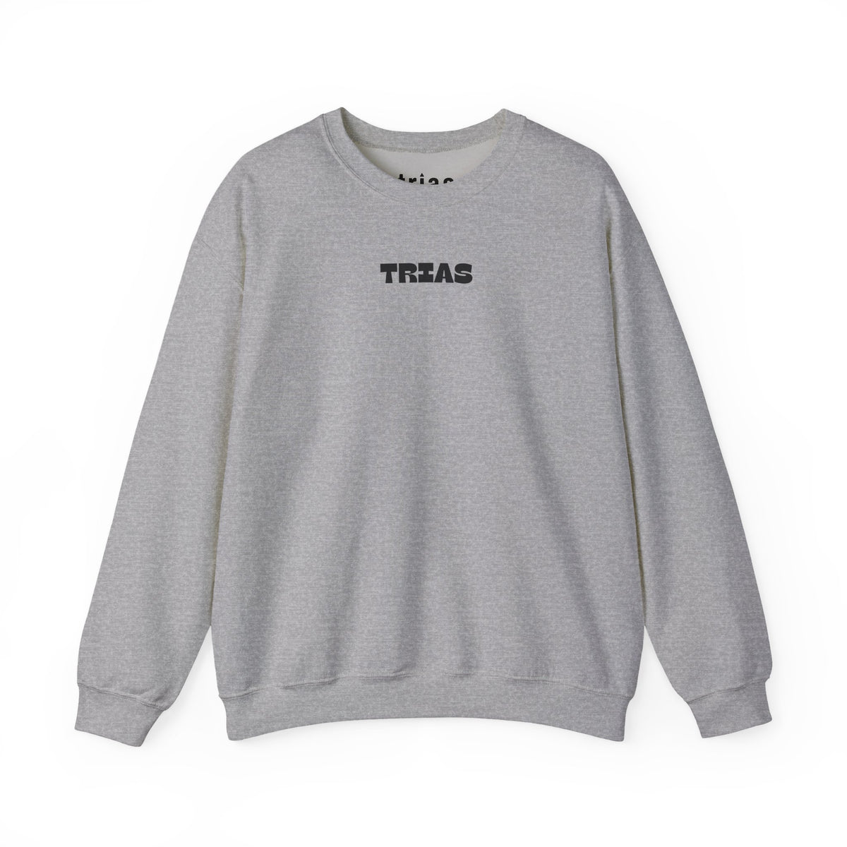 TRIAS Embroidered Crewneck – Sport Grey – Front view
