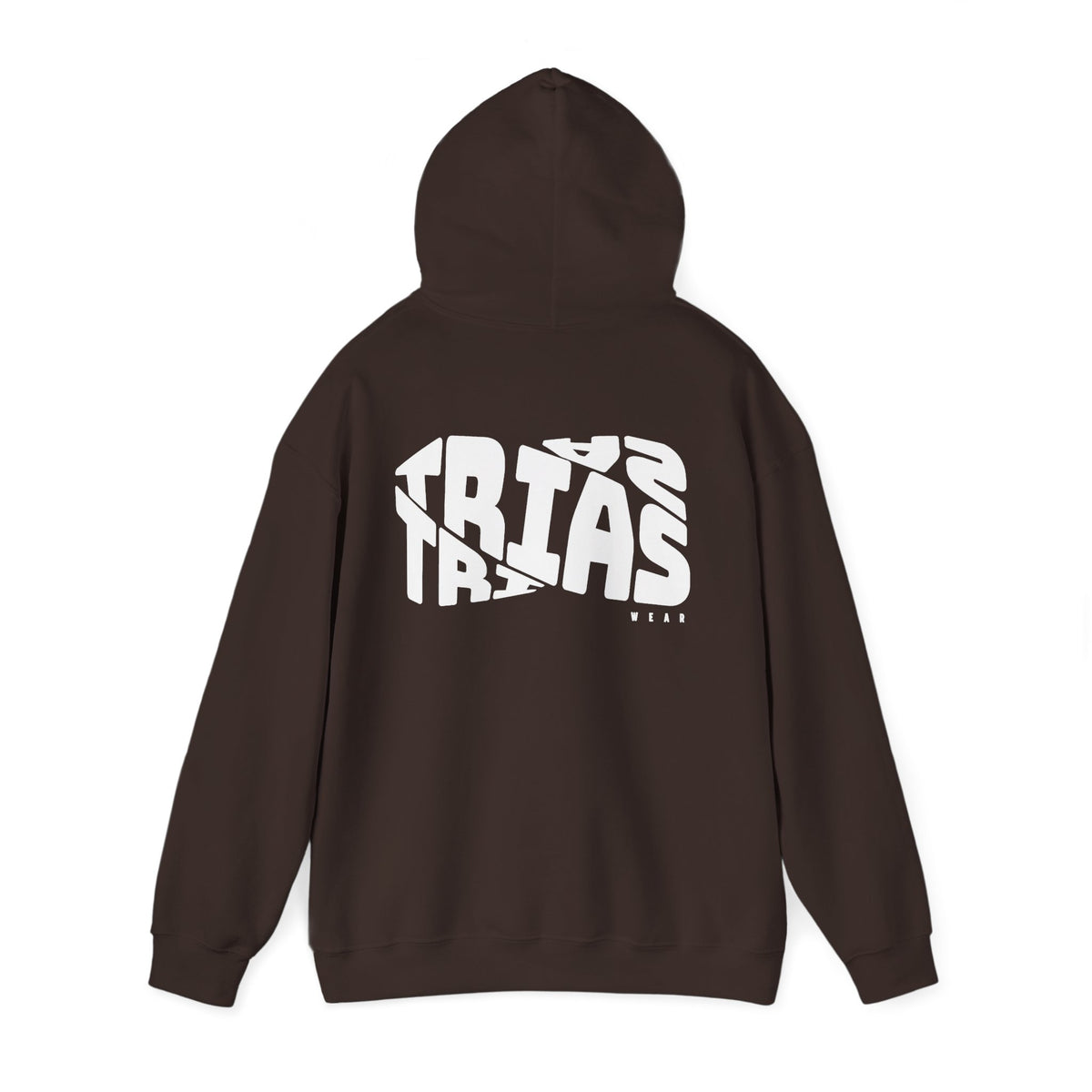TRIAS Bold Back Graphic Hoodie – Dark Chocolate – Detail view 1