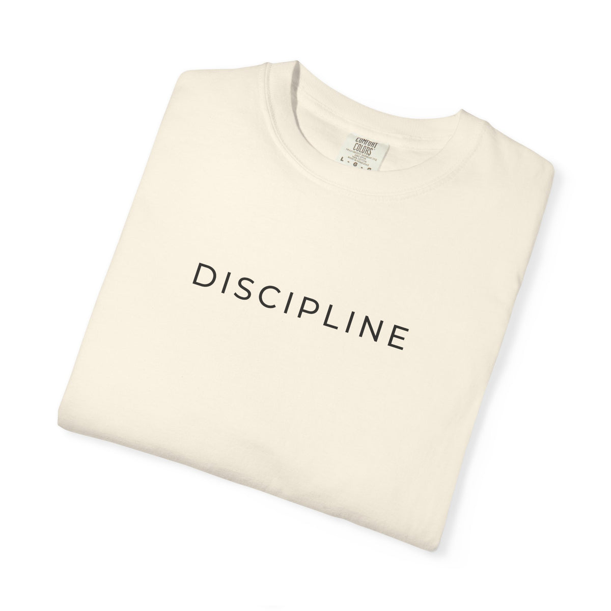 TRIAS Discipline Mentality Streetwear Tee – Ivory – Back detail view