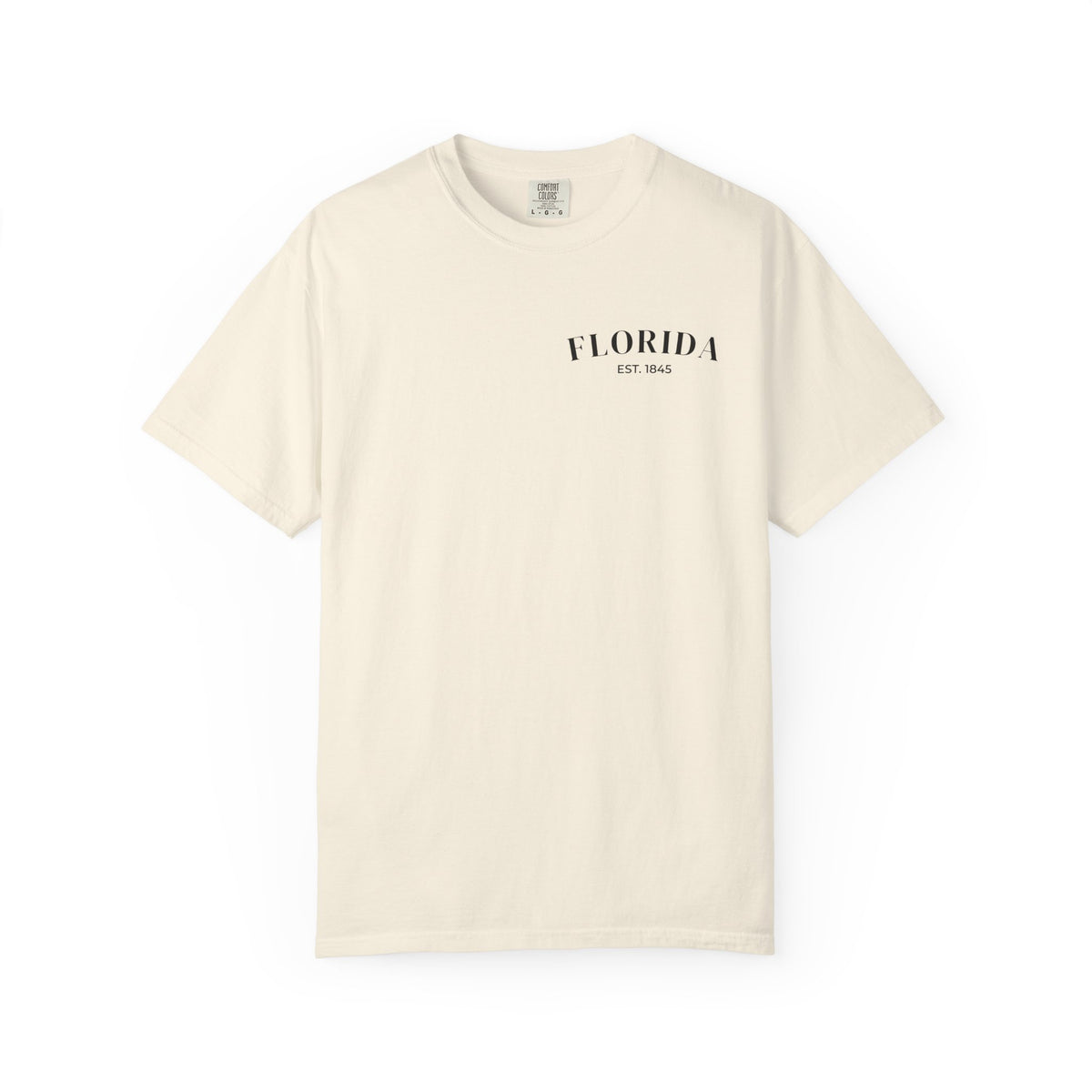Miami Beach Sunset Tee – Ivory – Front view