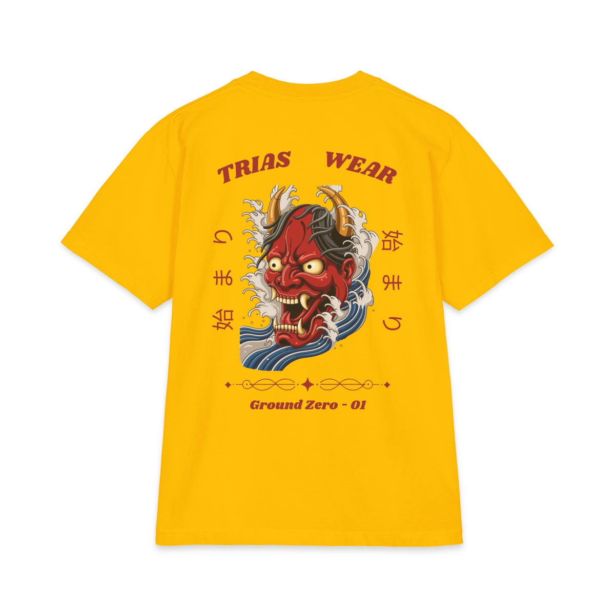 Hannya Oni Tee – Gold – Back view