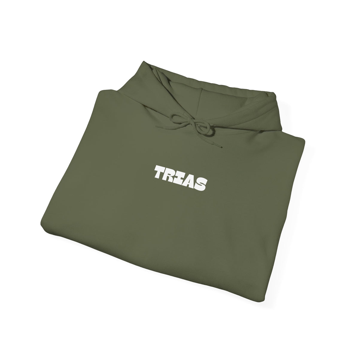TRIAS Bold Back Graphic Hoodie – Military Green – Detail view 2
