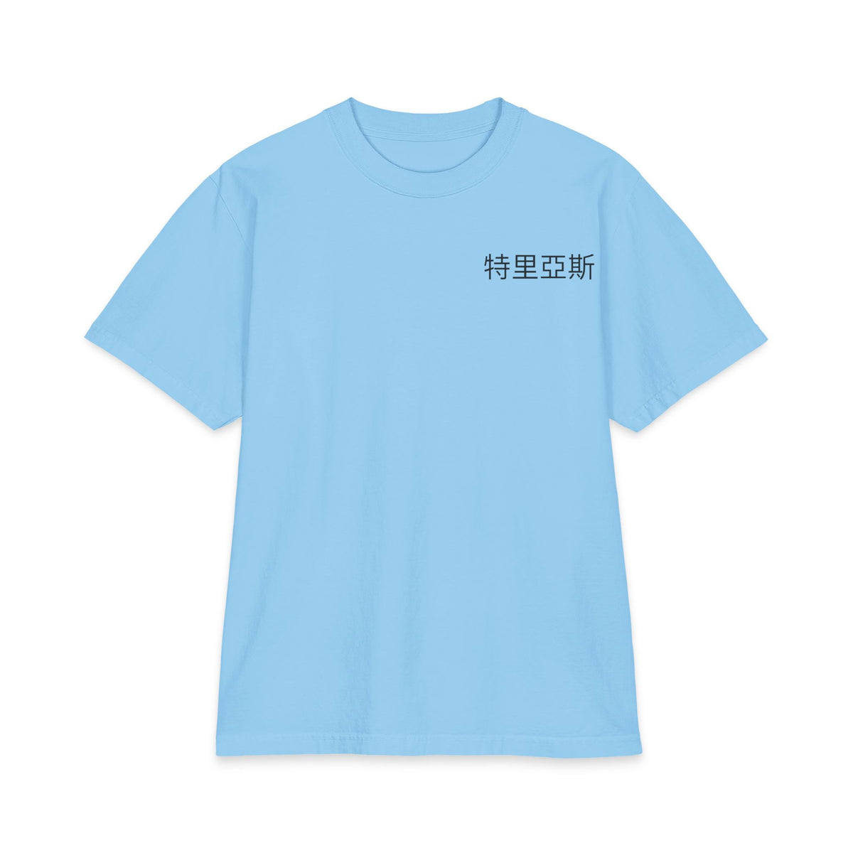 Samurai Lotus Tee – Sky Blue – Front view