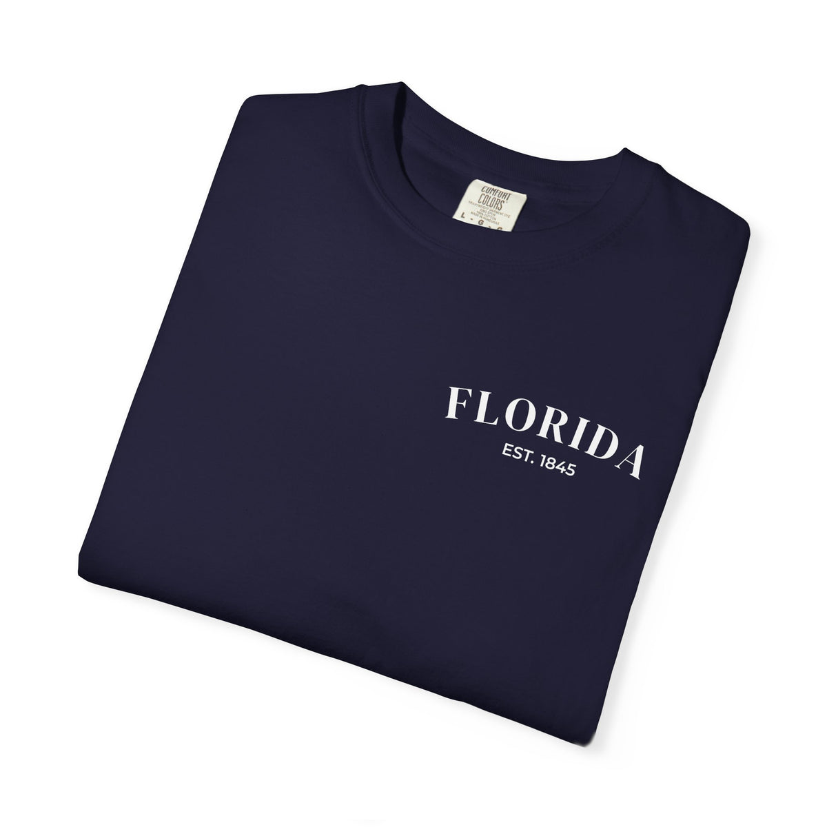 Miami Beach Sunset Tee – True Navy – Detail view 1