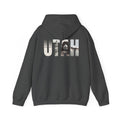 Utah Landscapes Hoodie – Dark Heather – Back view