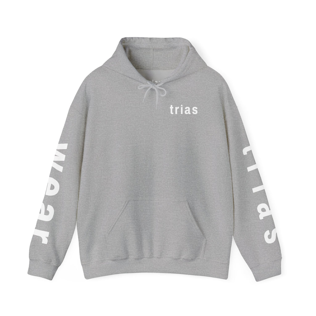 TRIAS Sleeve Print Hoodie – Sport Grey – Front view