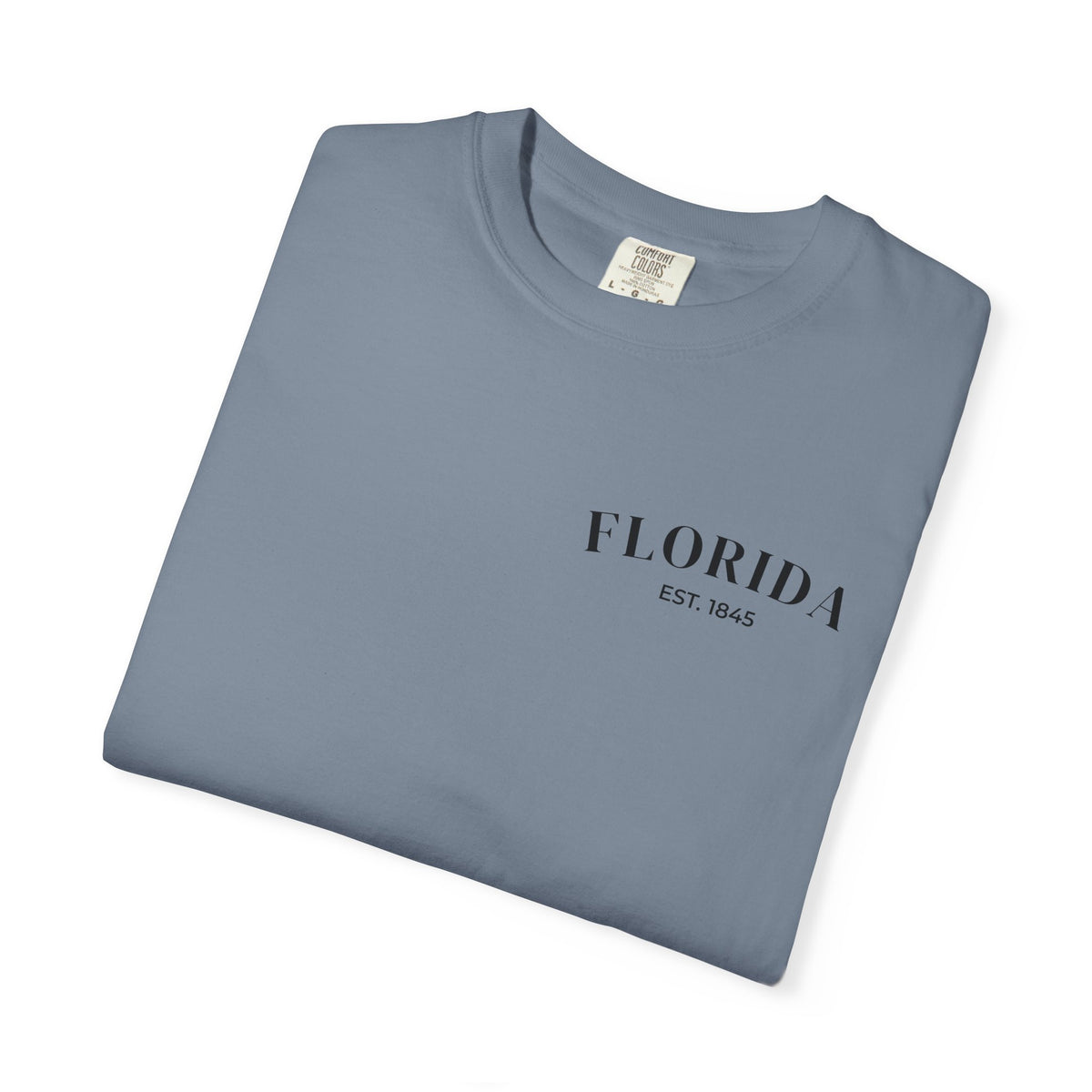Miami Beach Sunset Tee – Blue Jean – Detail view 1