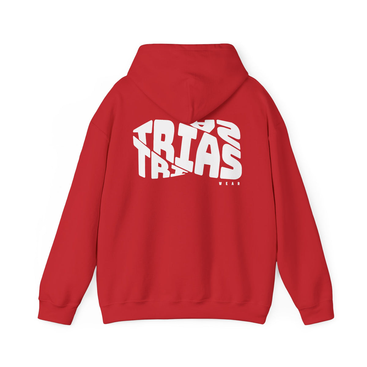TRIAS Bold Back Graphic Hoodie – Red – Back view
