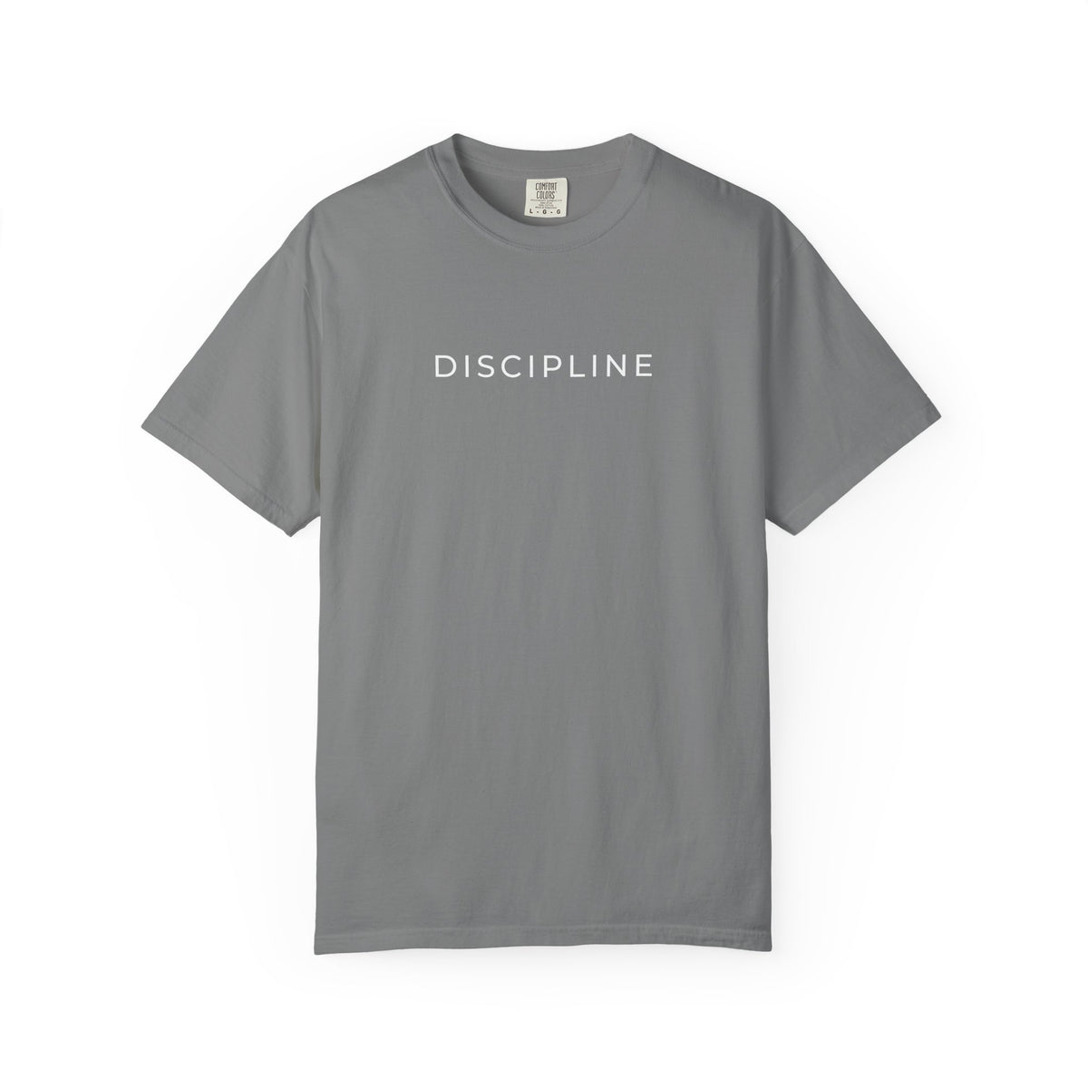 TRIAS Discipline Mentality Streetwear Tee – Grey – Front view