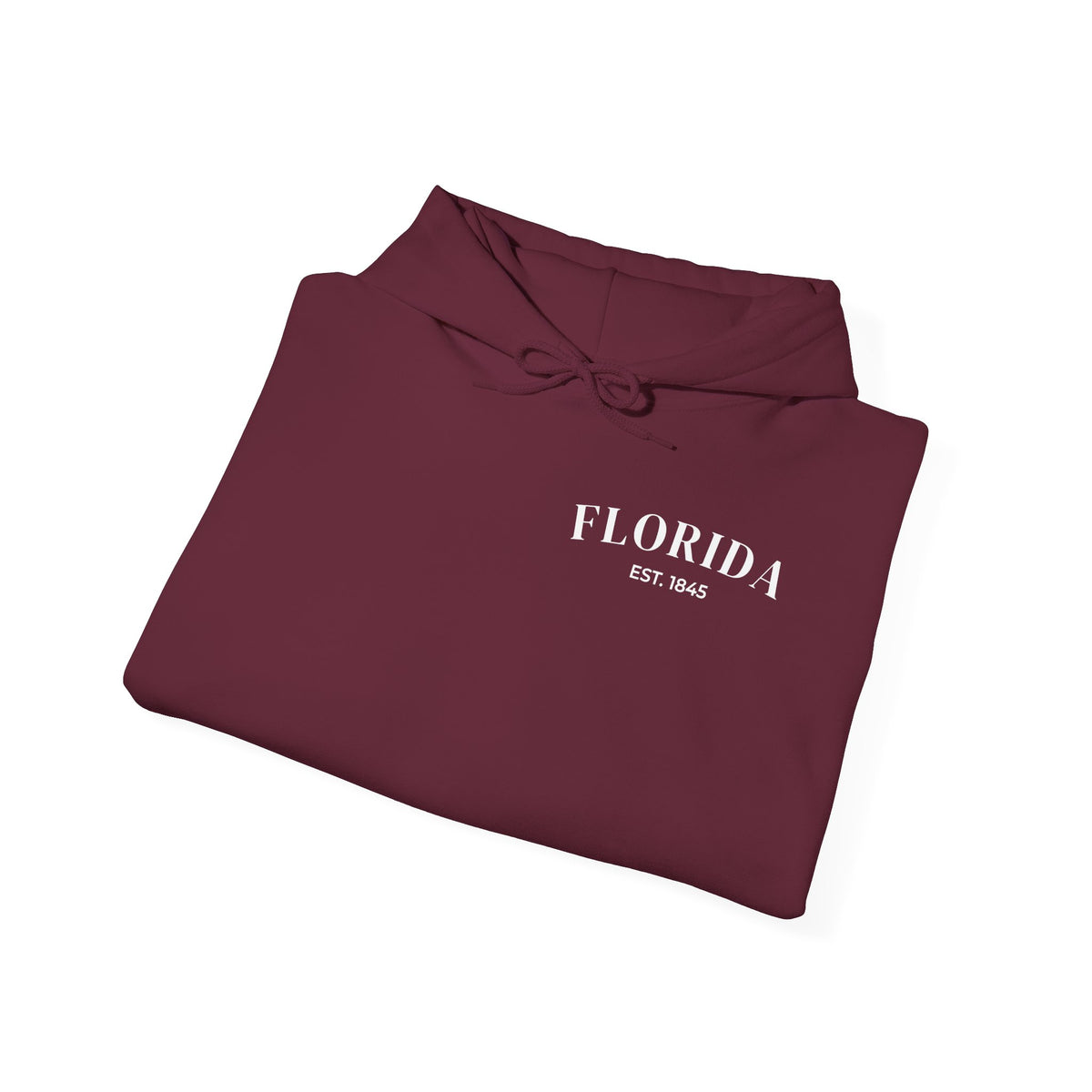 Miami Beach Sunset Hoodie – Maroon – Detail view 2