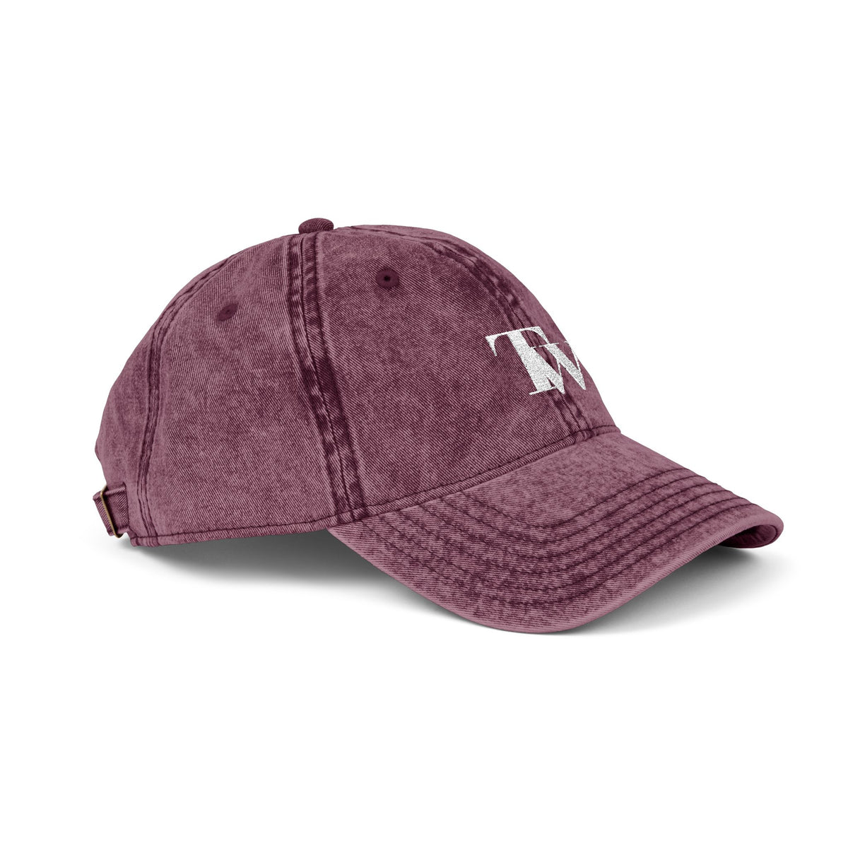 Washed Grey Embroidered Cap – Black – Detail view 2