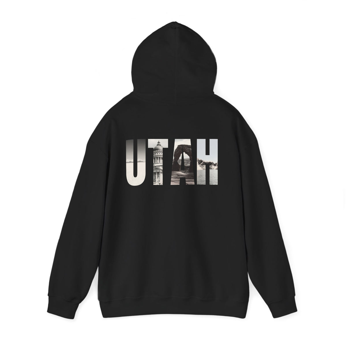 Utah Landscapes Hoodie – Black – Detail view 1