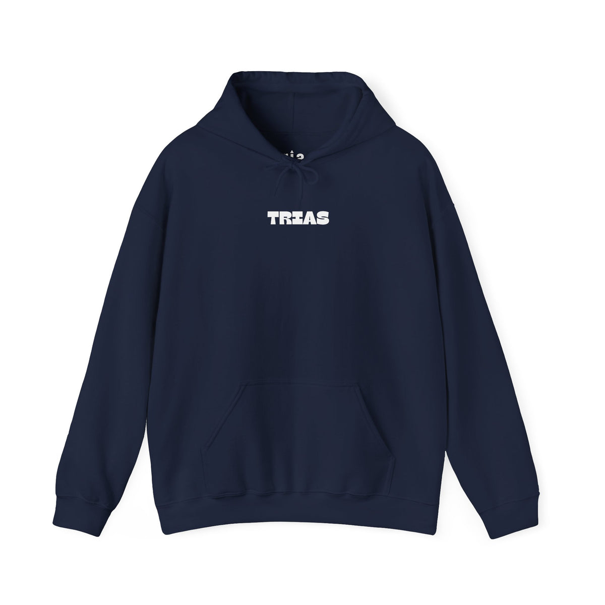 TRIAS Bold Back Graphic Hoodie – Navy – Front view