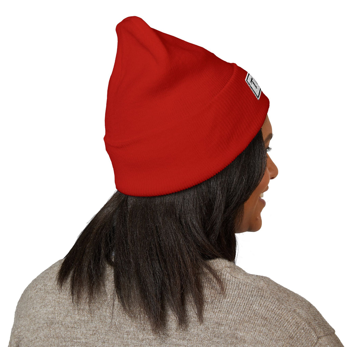 TRIAS Everyday Cuffed Beanie – Heather Grey – Detail view 2