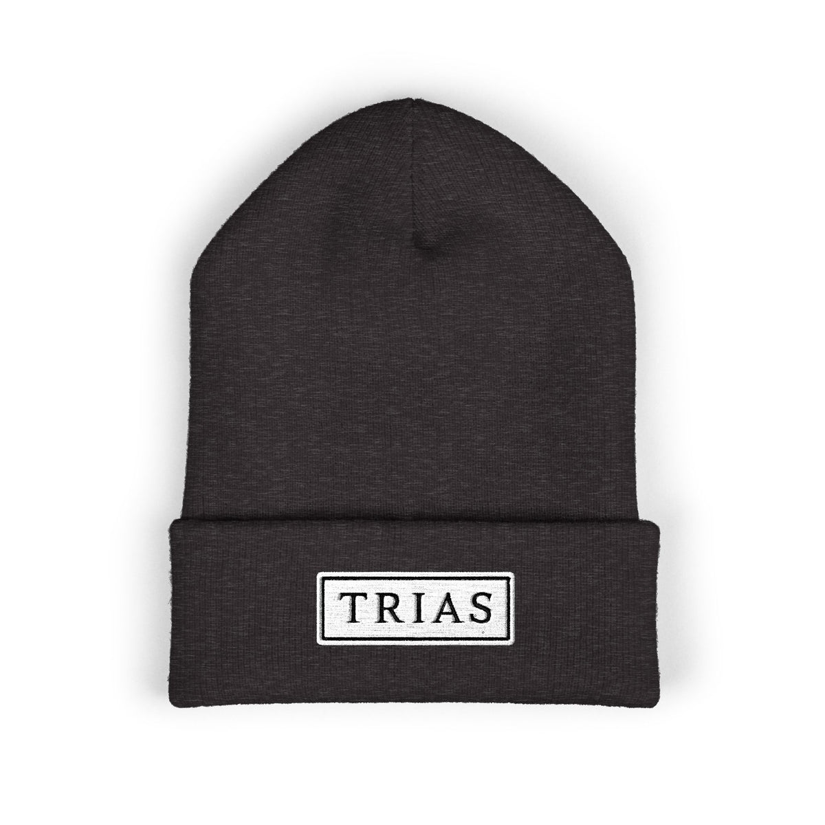 TRIAS Everyday Cuffed Beanie – Dark Grey – Front view