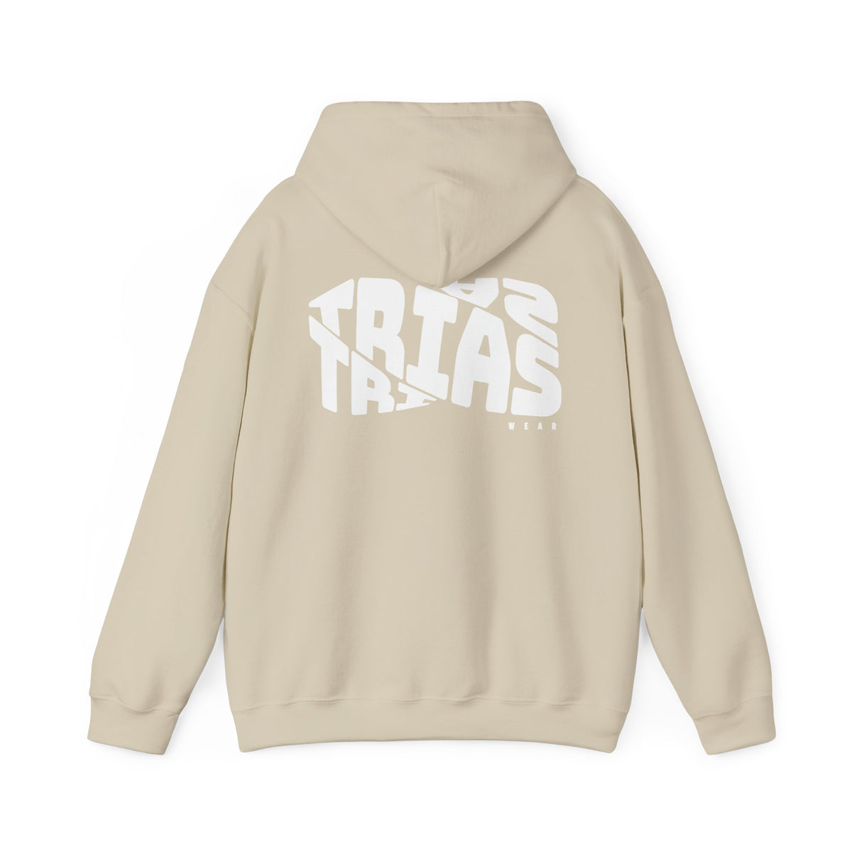 TRIAS Bold Back Graphic Hoodie – Sand – Back view