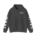 TRIAS Sleeve Print Hoodie – Dark Heather – Front view
