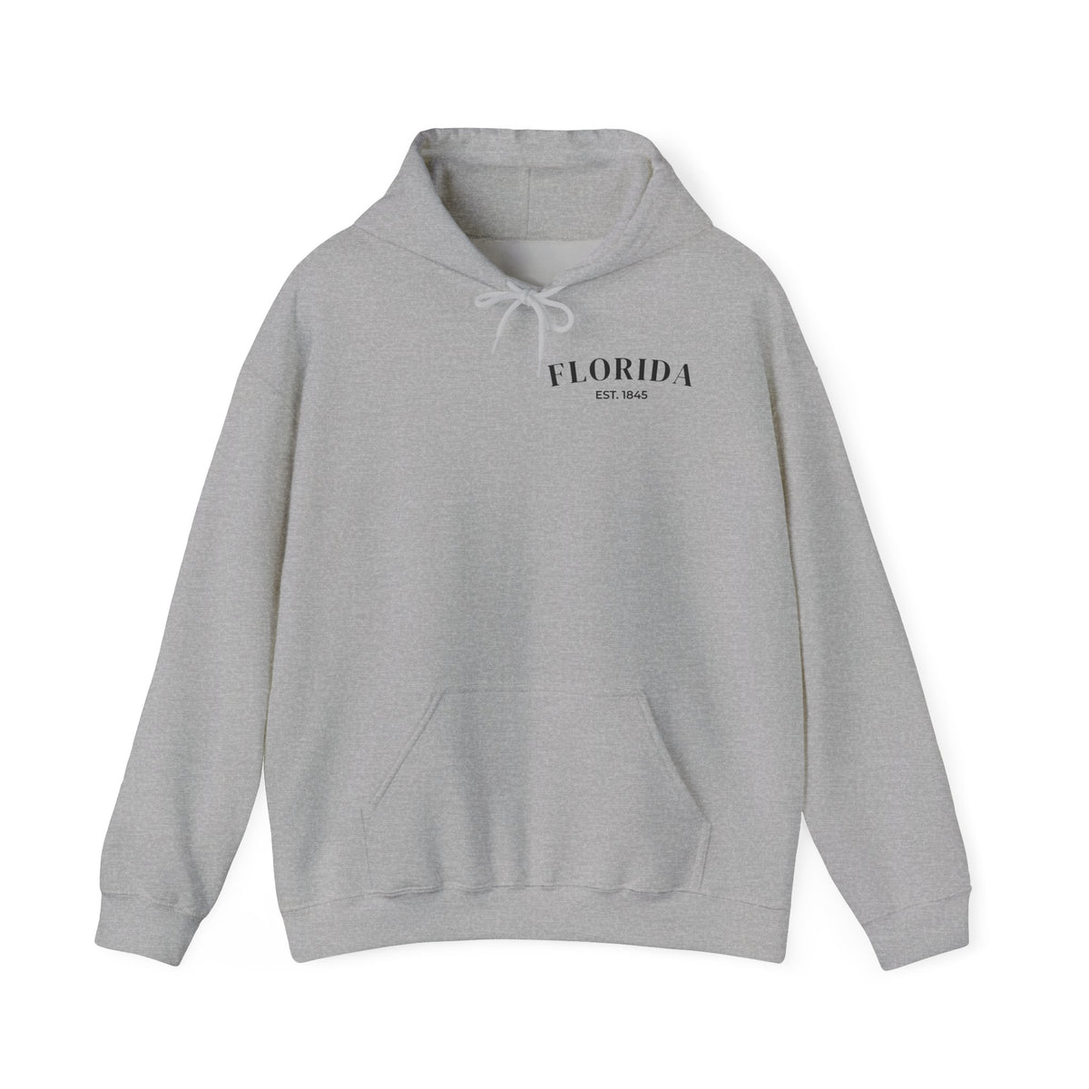 Miami Beach Sunset Hoodie – Sport Grey – Front view