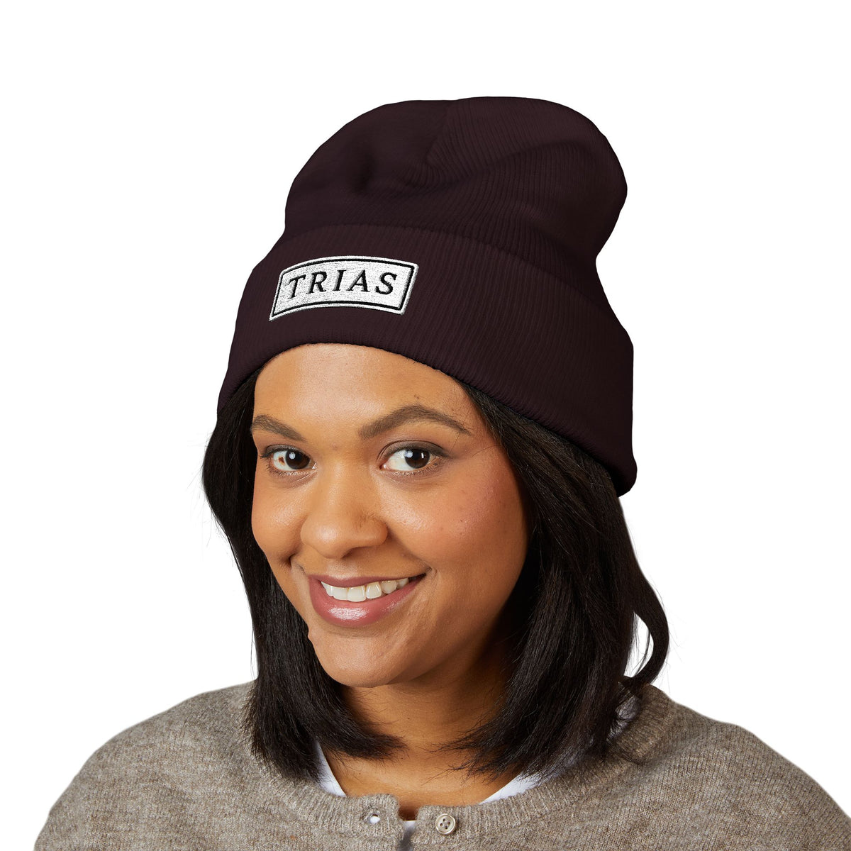 TRIAS Everyday Cuffed Beanie – Red – Detail view 2
