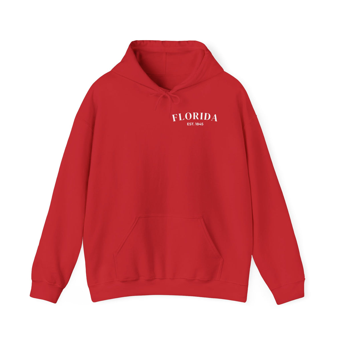 Miami Beach Sunset Hoodie – Red – Front view
