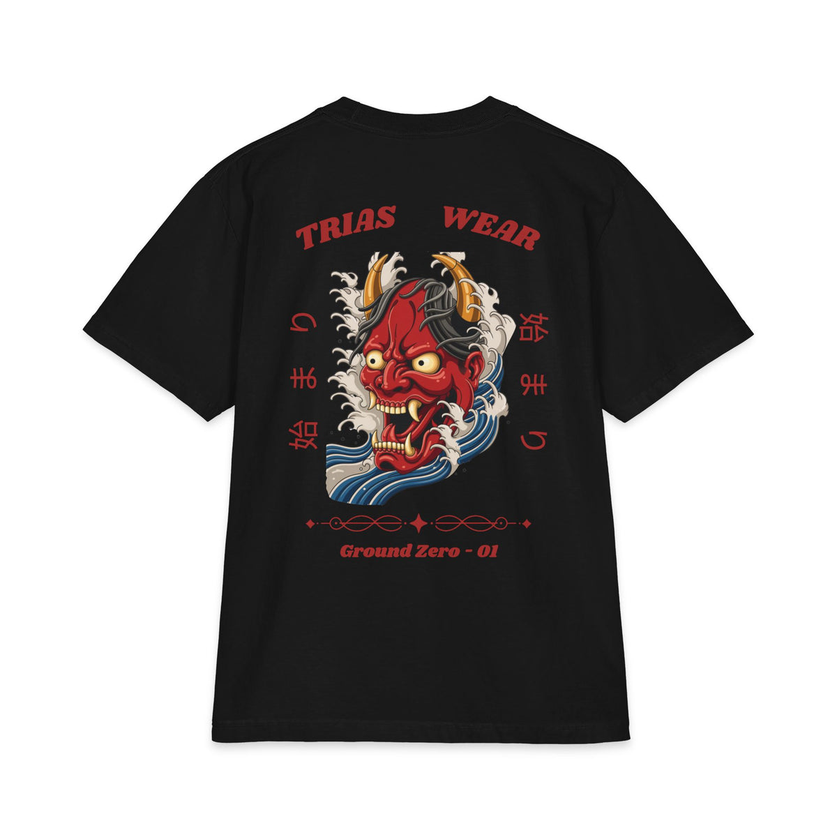 Hannya Oni Tee – Black – Back view