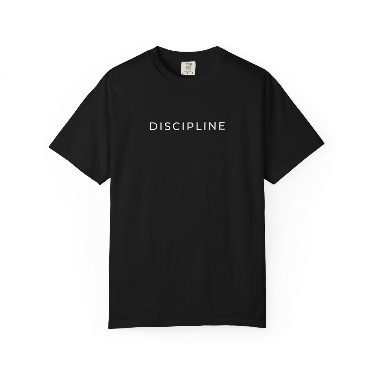 TRIAS Discipline Mentality Streetwear Tee – Black – Front view
