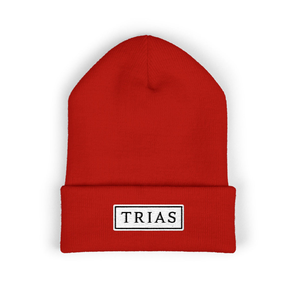 TRIAS Everyday Cuffed Beanie – Red – Front view