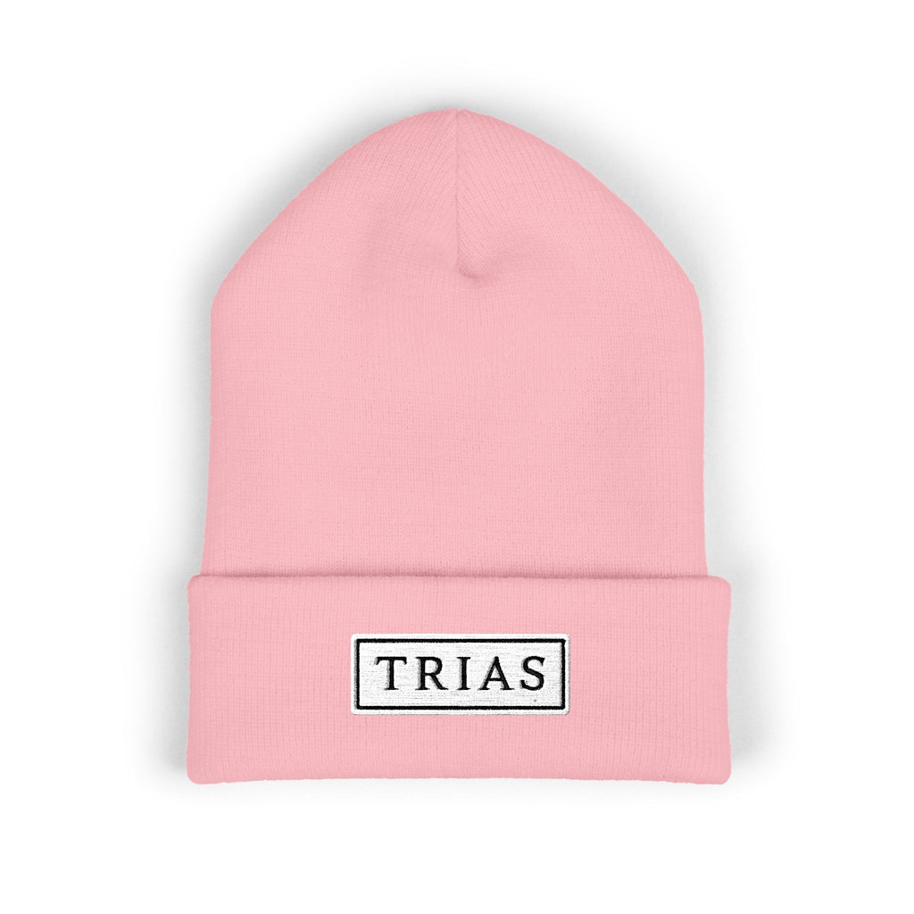 TRIAS Everyday Cuffed Beanie – Baby Pink – Front view