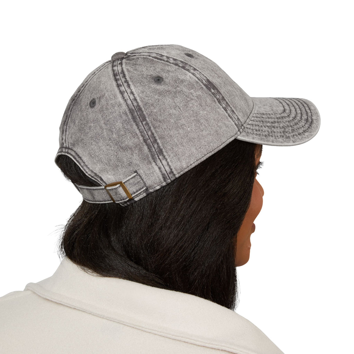 TRIAS Vintage Embroidered Cap – Charcoal Grey – Detail view 1
