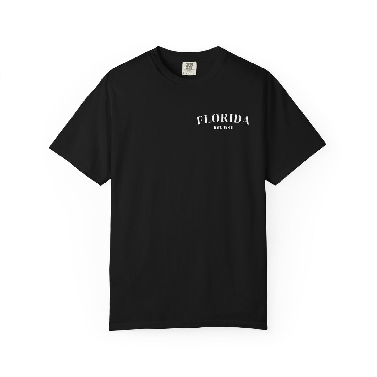 Miami Beach Sunset Tee – Black – Front view