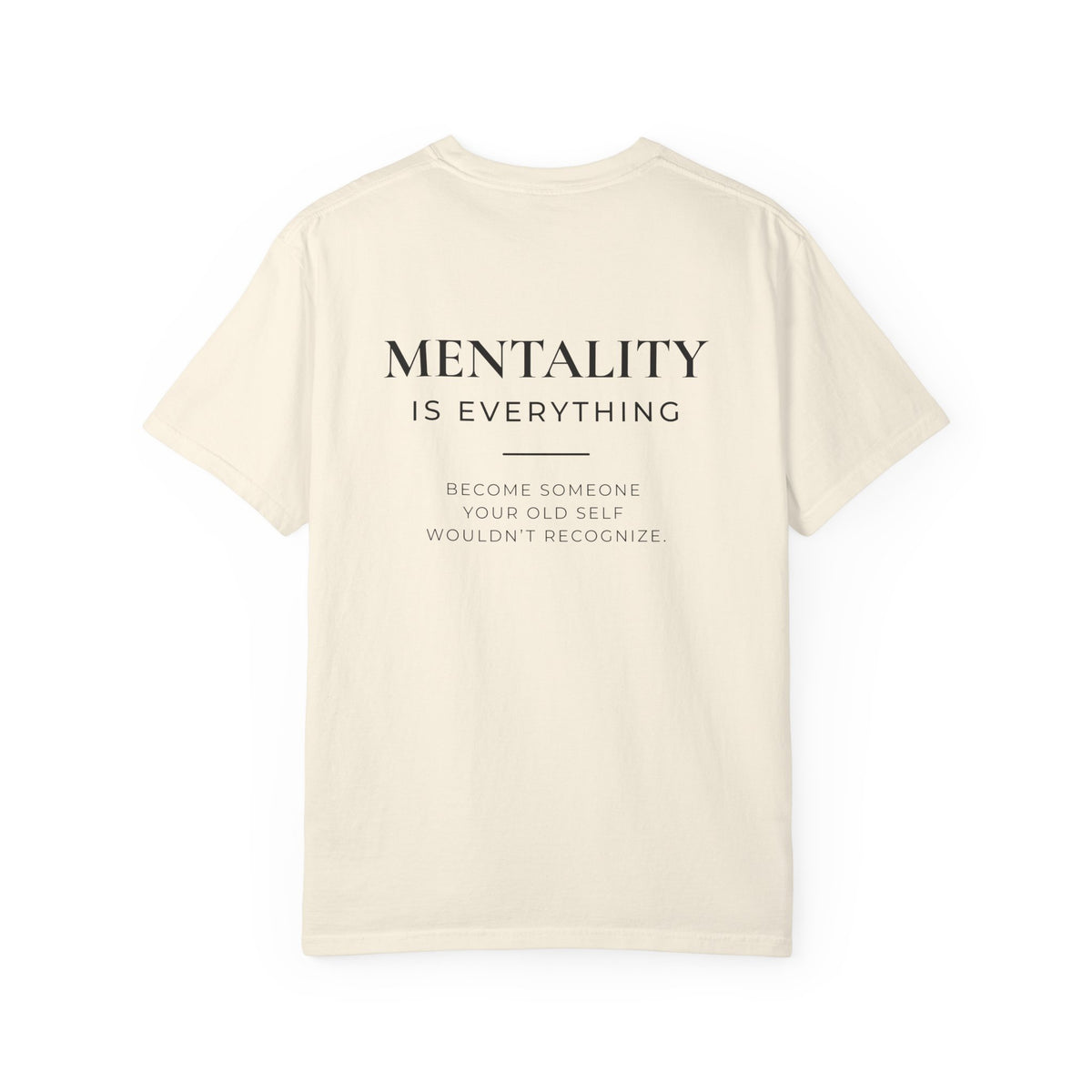 TRIAS Discipline Mentality Streetwear Tee – Ivory – Back view