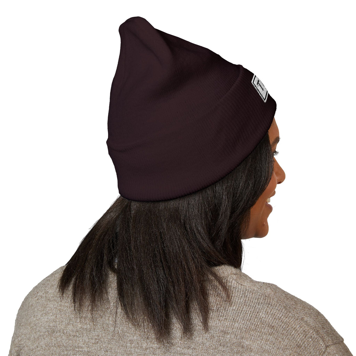TRIAS Everyday Cuffed Beanie – Brown – Detail view 2