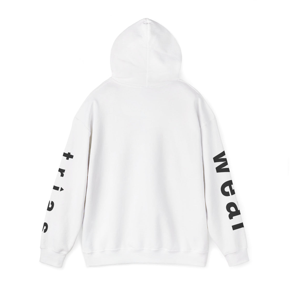 TRIAS Sleeve Print Hoodie – Dark Heather – Back view
