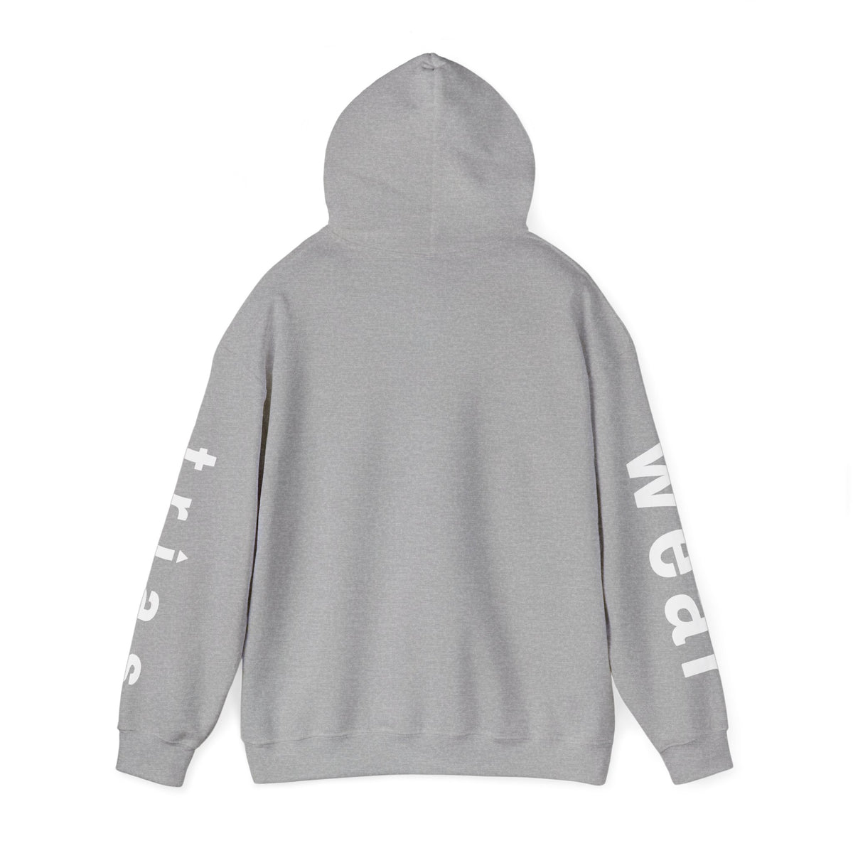 TRIAS Sleeve Print Hoodie – White – Detail view 1