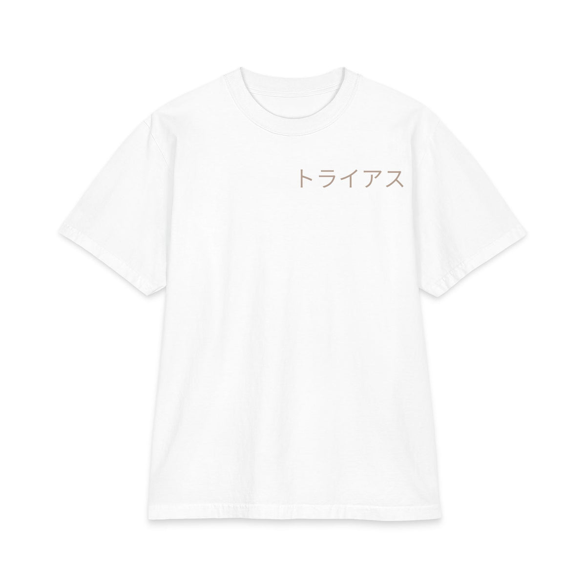 Floral Hannya Mask Tee – White – Front view