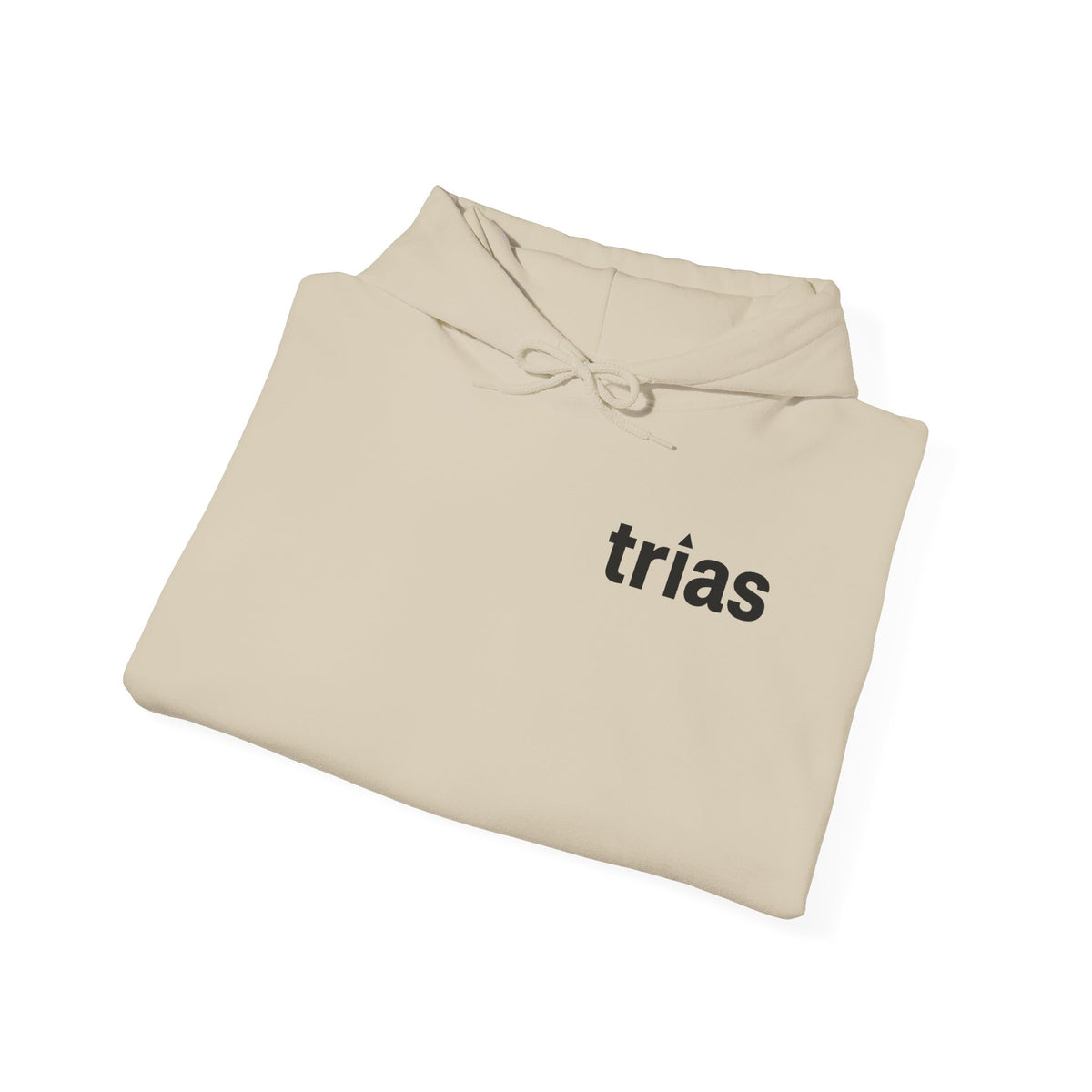 TRIAS Essential White Hoodie – Sport Grey – Detail view 1