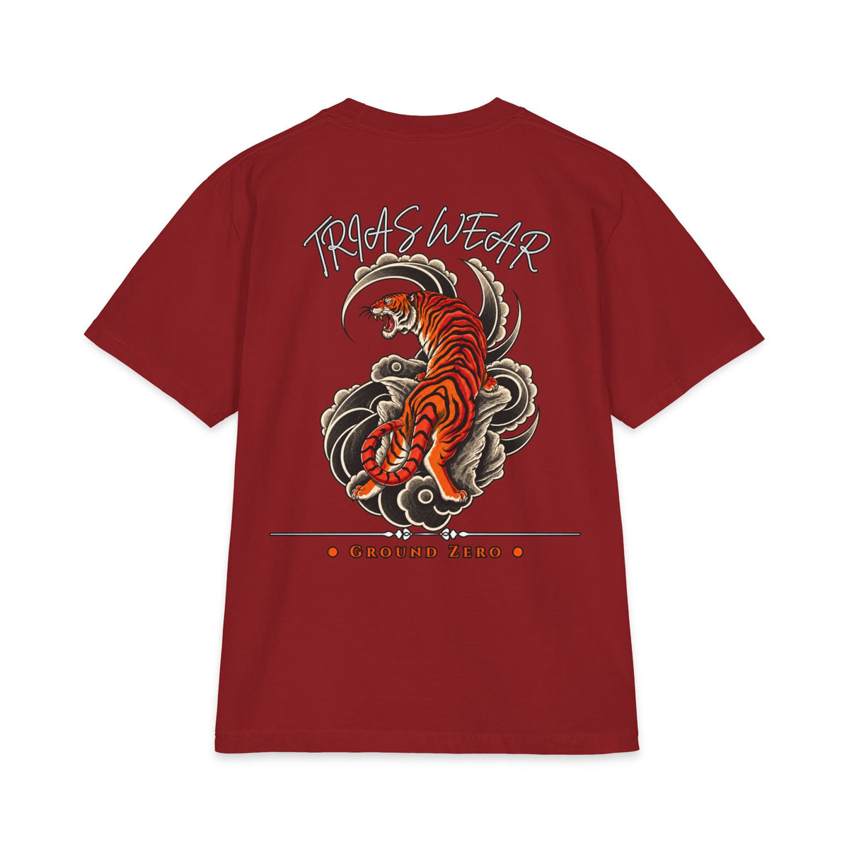Tiger Koi Tee – Cardinal – Back view