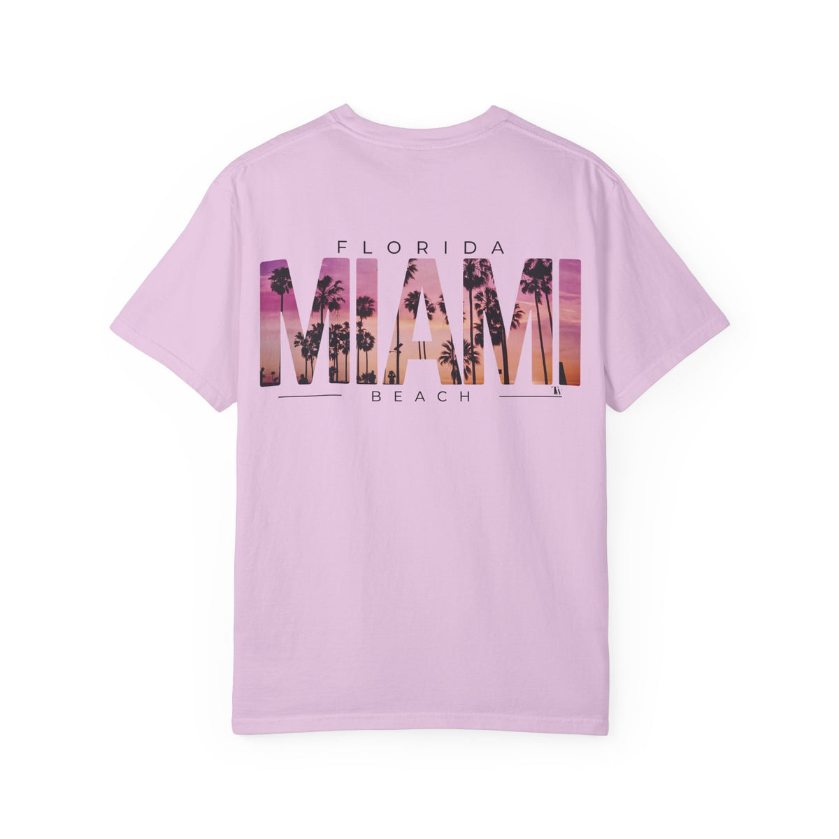 Miami Beach Sunset Tee – Orchid – Back view