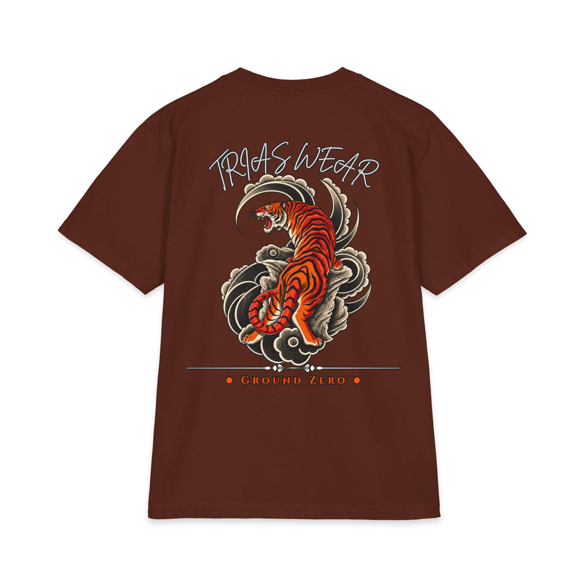 Tiger Koi Tee – Brown – Back view