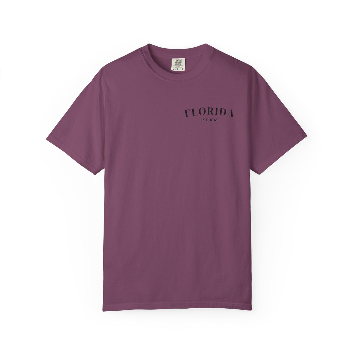 Miami Beach Sunset Tee – Berry – Front view