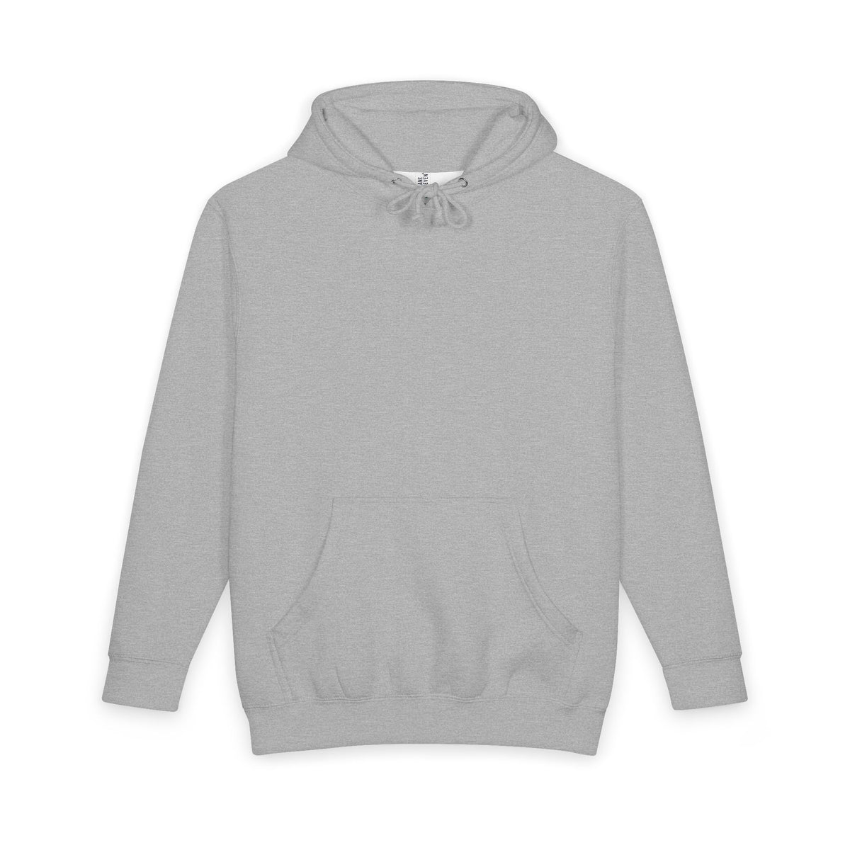 Don’t Think Much Hoodie – Heather Grey – Front view