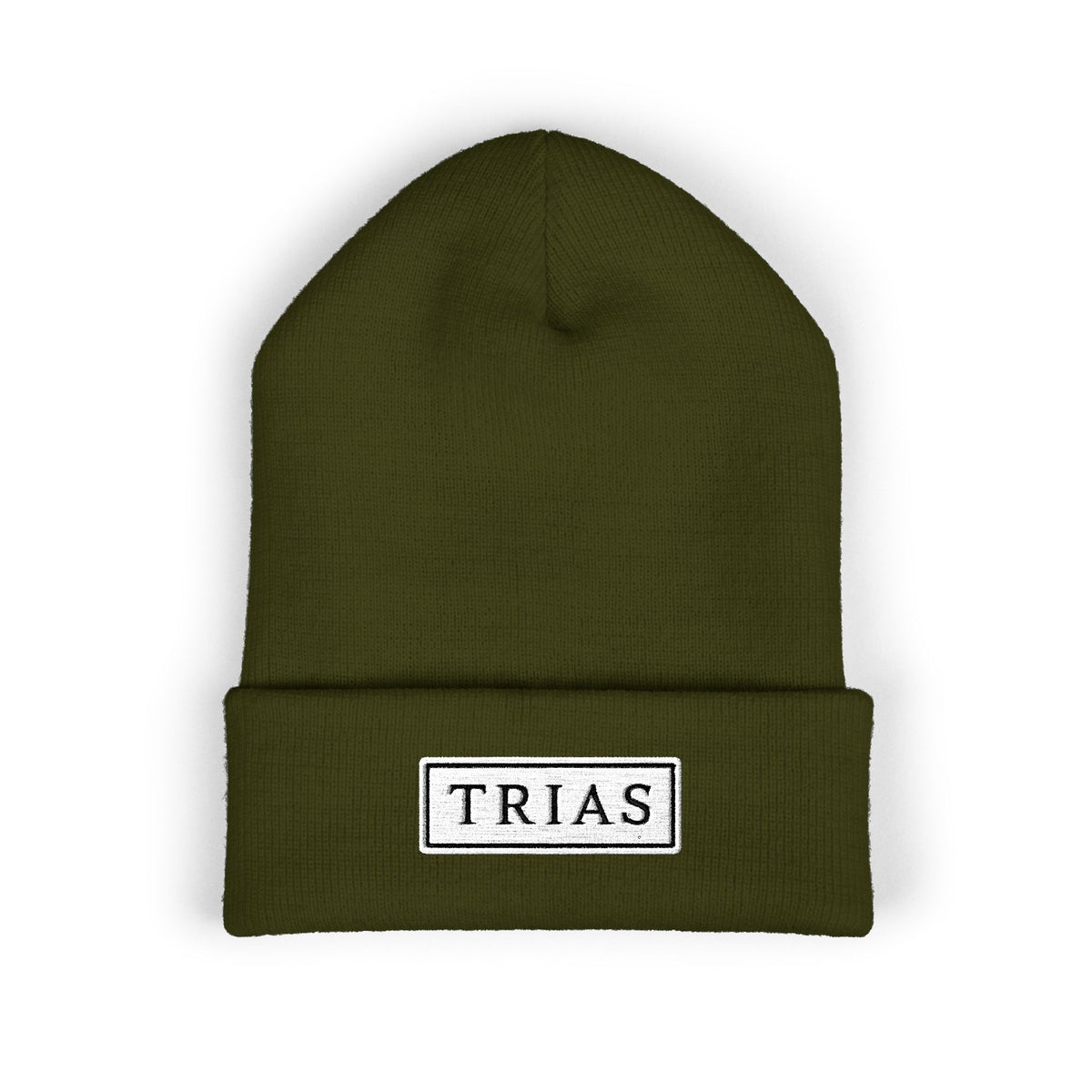 TRIAS Everyday Cuffed Beanie – Olive – Front view