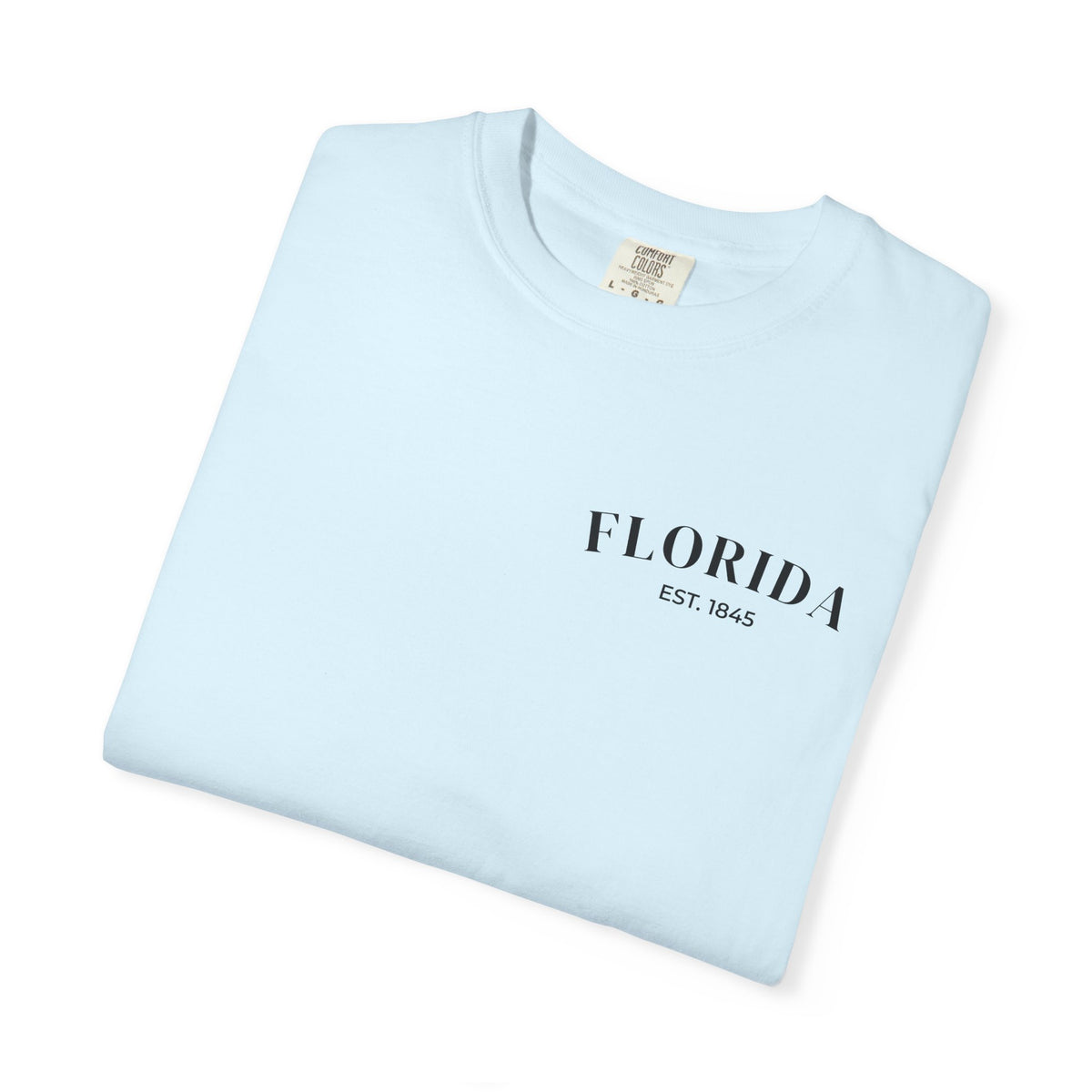 Miami Beach Sunset Tee – Chambray – Detail view 1