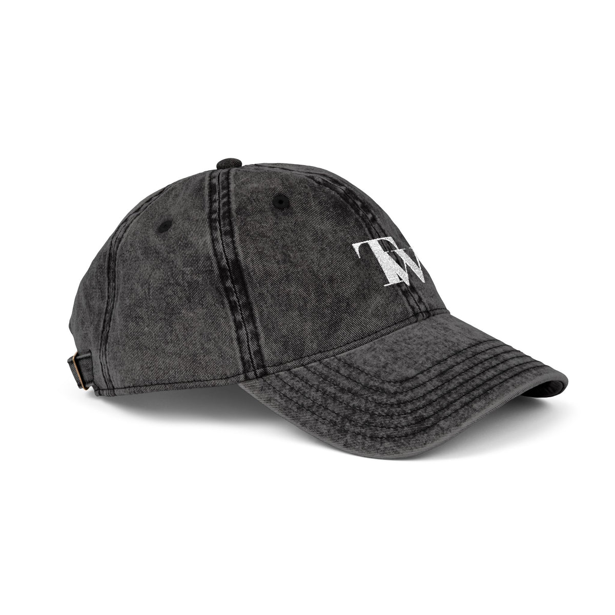 Washed Grey Embroidered Cap – Maroon – Back view