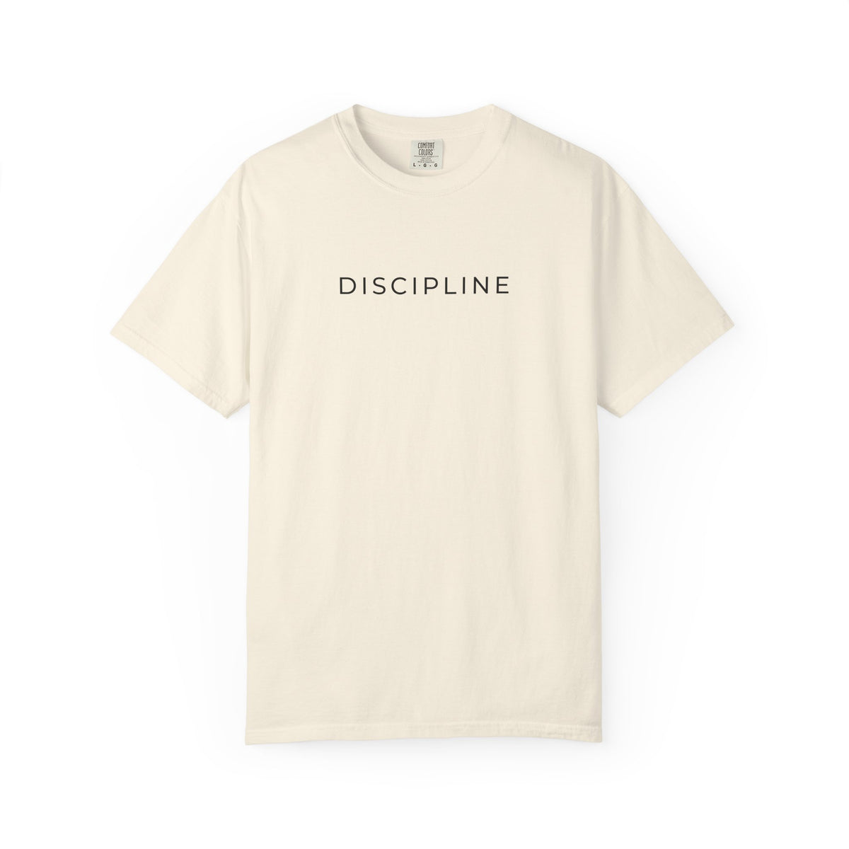 TRIAS Discipline Mentality Streetwear Tee – Ivory – Front view