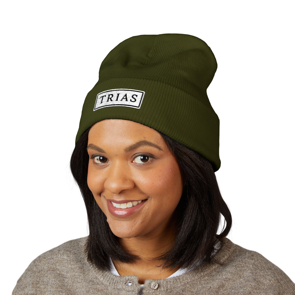 TRIAS Everyday Cuffed Beanie – Baby Pink – Back view